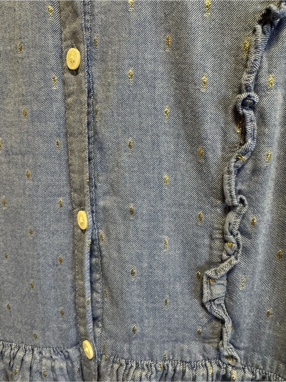 Girls' GAP Lightweight Blue Chambray Dress